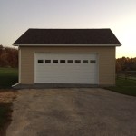residential pole barn used as a garage